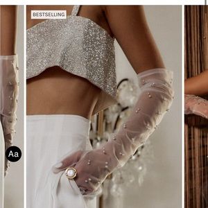 12th Tribe Adaline Pearl Bridal Gloves